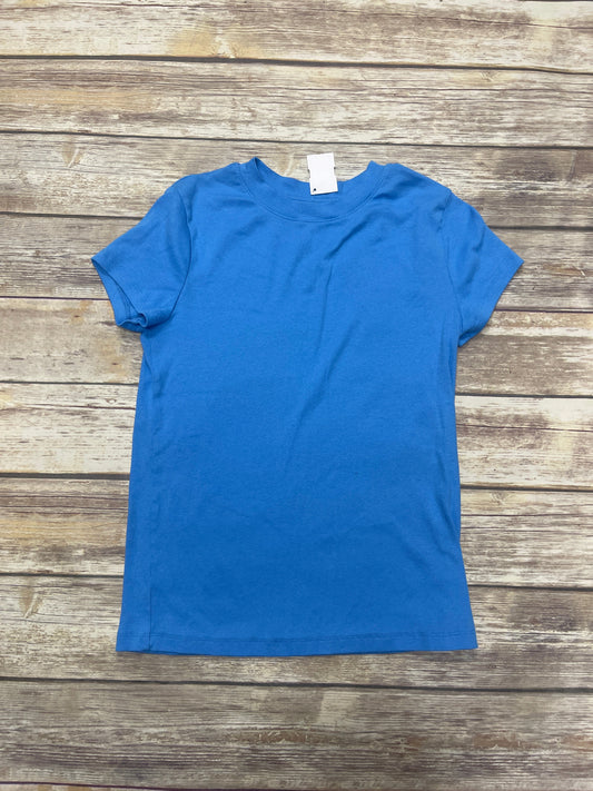 Top Short Sleeve Basic By A New Day In Blue, Size: L