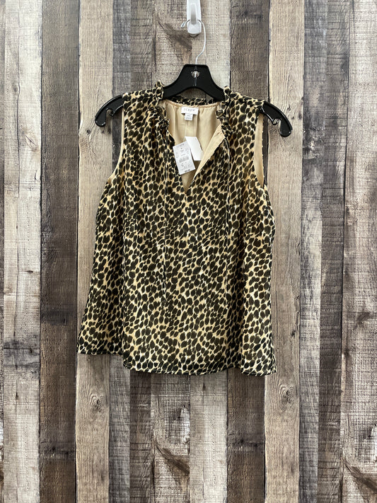 Blouse Sleeveless By J. Crew In Animal Print, Size: Xs