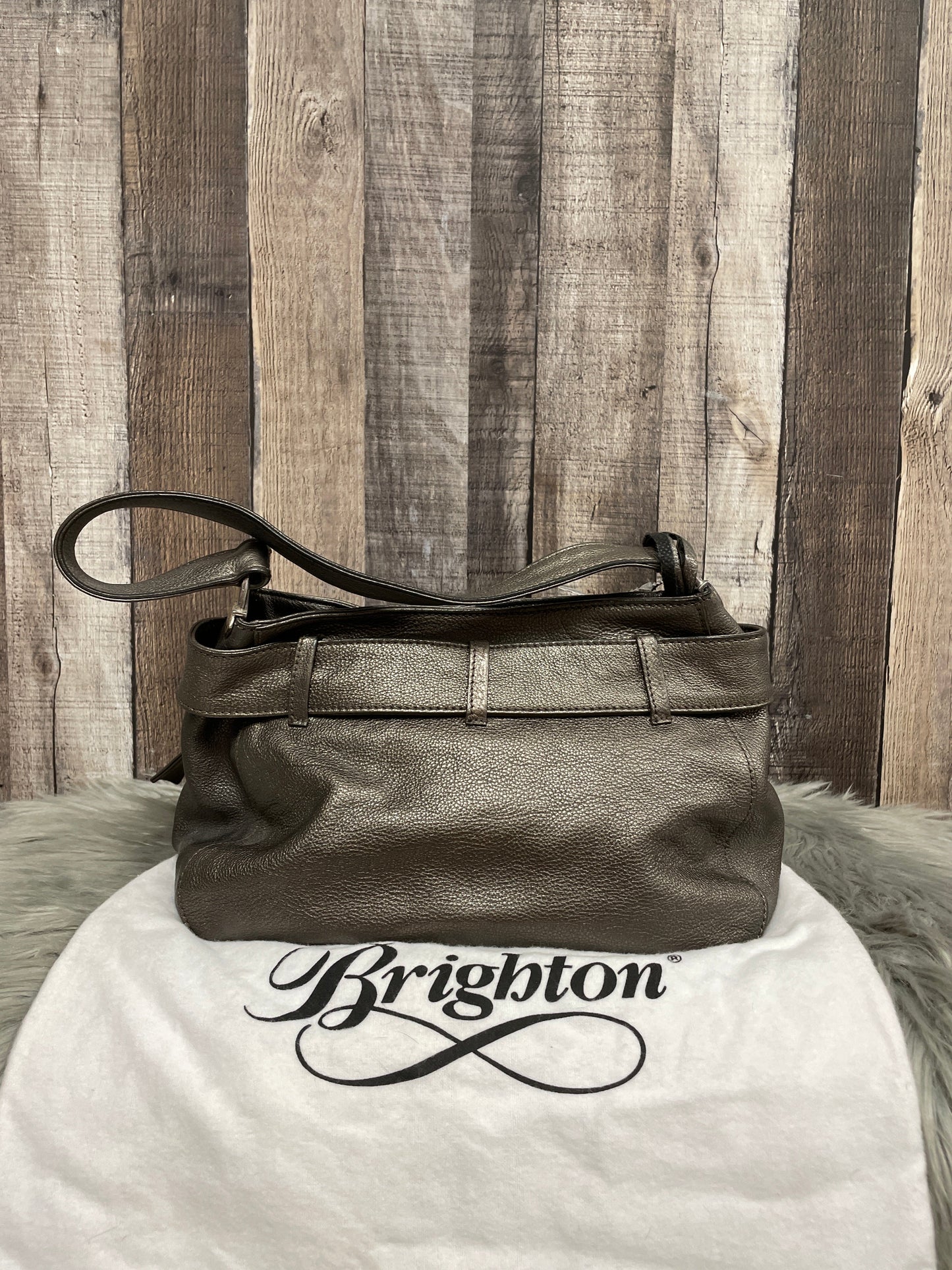 Handbag Leather By Brighton, Size: Medium