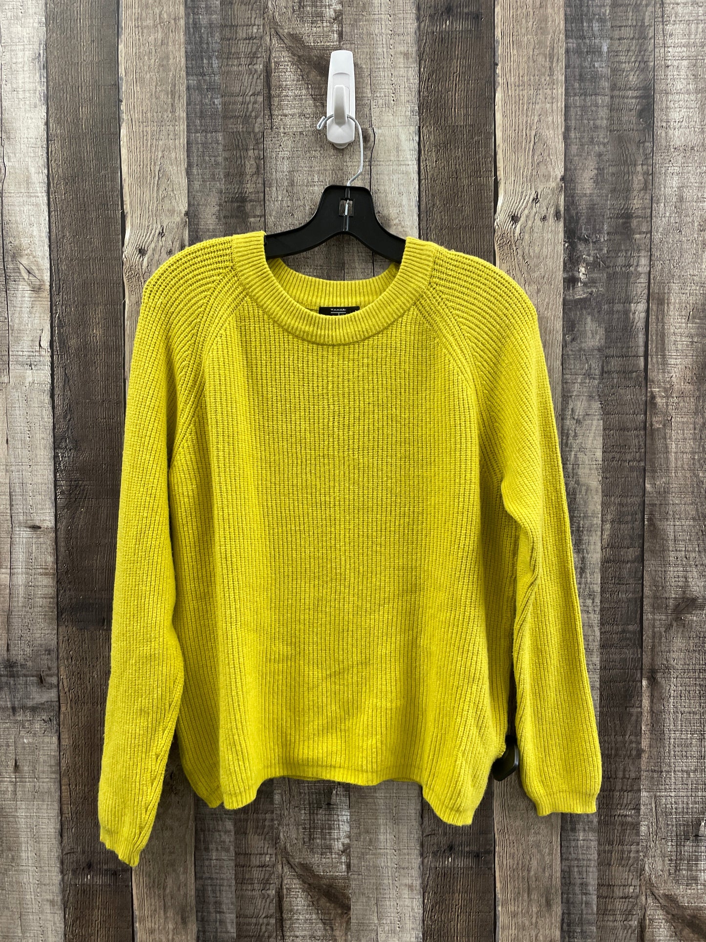 Sweater By Tahari By Arthur Levine In Gold, Size: Xl