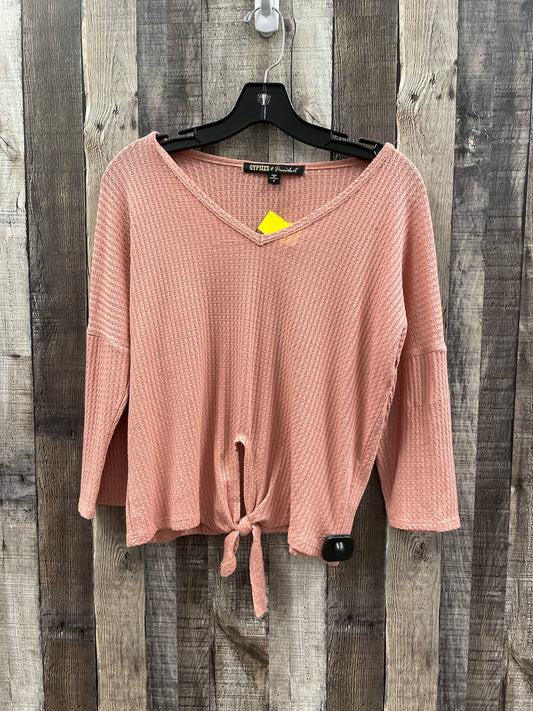 Top 3/4 Sleeve By Cme In Orange, Size: S