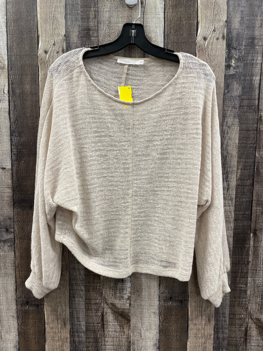 Top Long Sleeve By Lush In Beige, Size: S