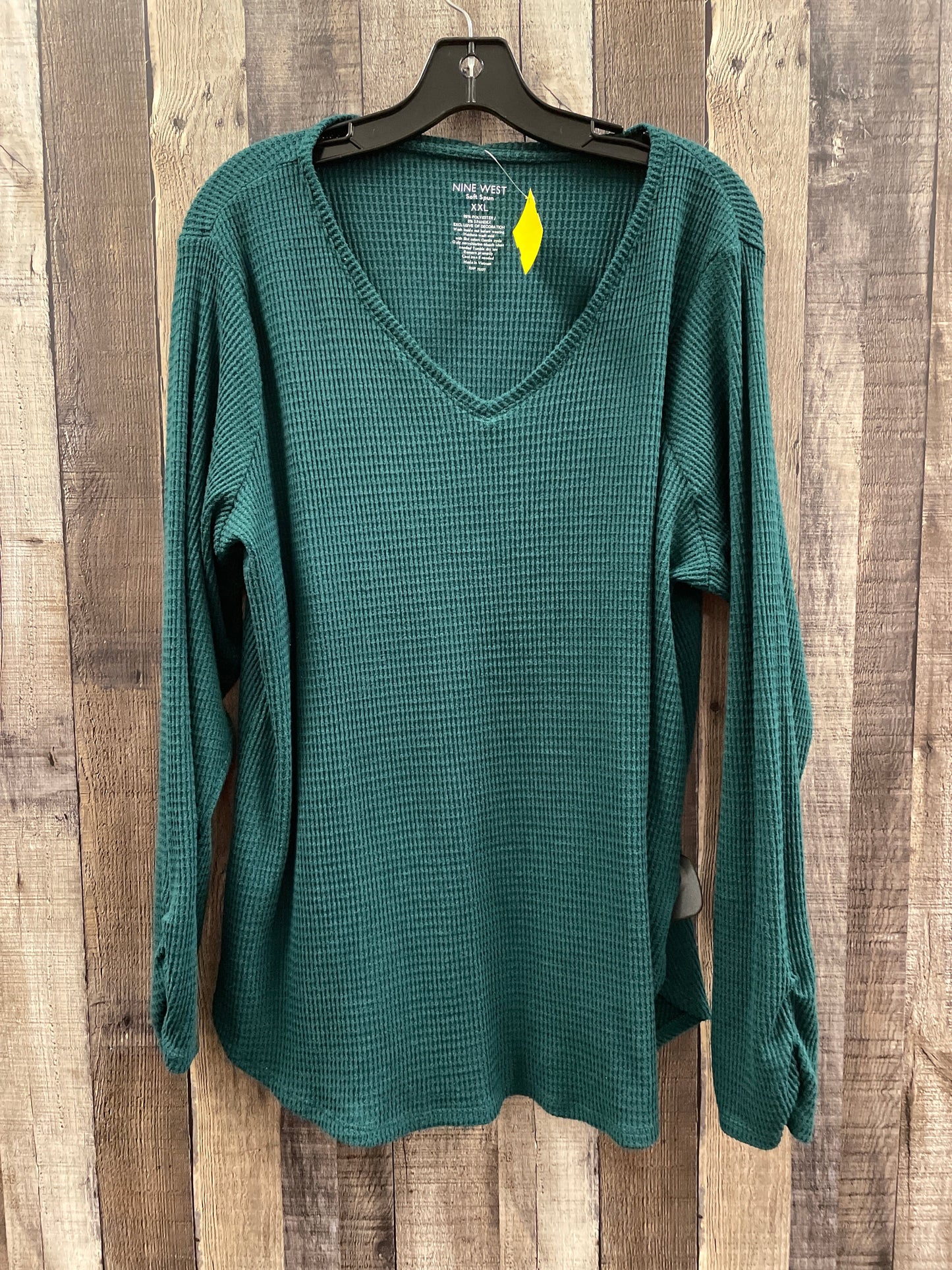 Top Long Sleeve By Nine West In Green, Size: 2x