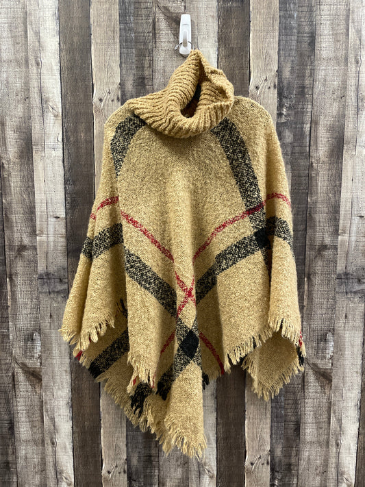 Poncho By Cme In Plaid Pattern, Size: M