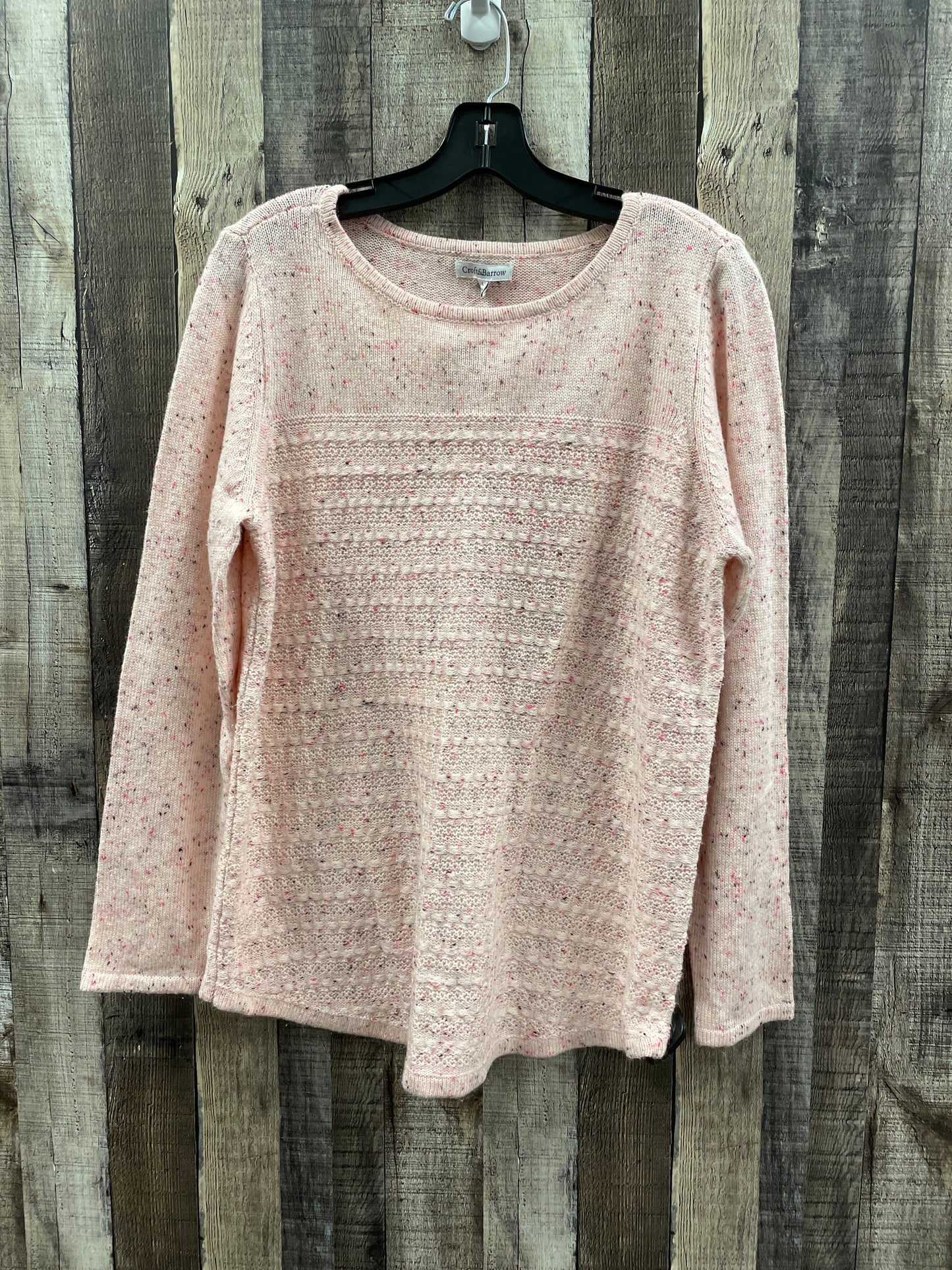 Sweater By Croft And Barrow In Pink, Size: L