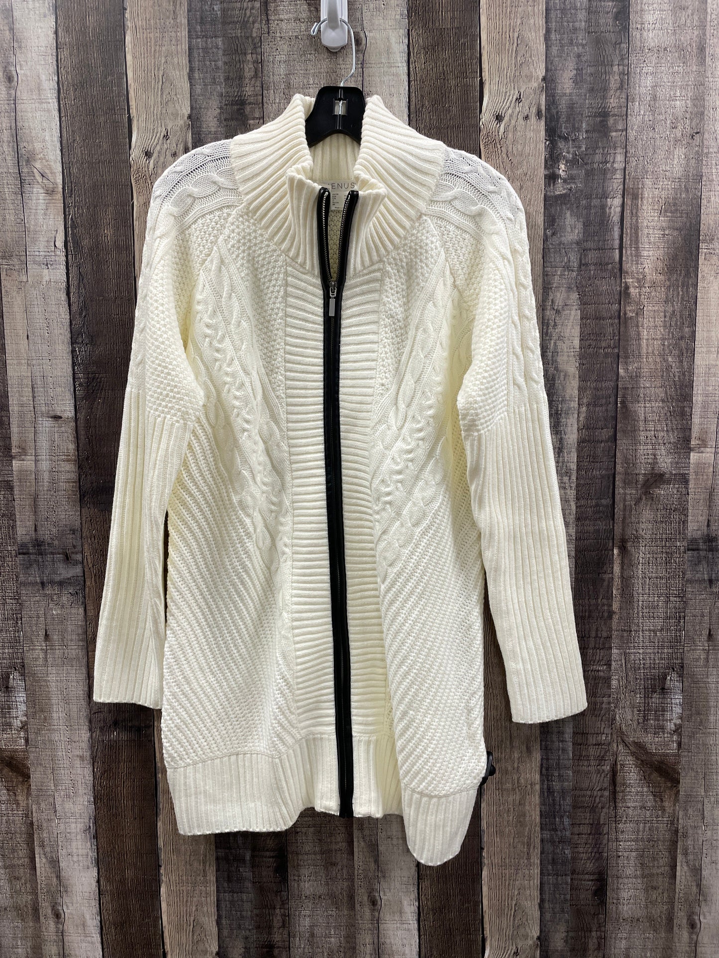 Sweater Cardigan By Venus In Ivory, Size: L