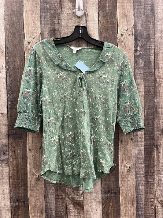 Top Short Sleeve By Lucky Brand In Green, Size: S