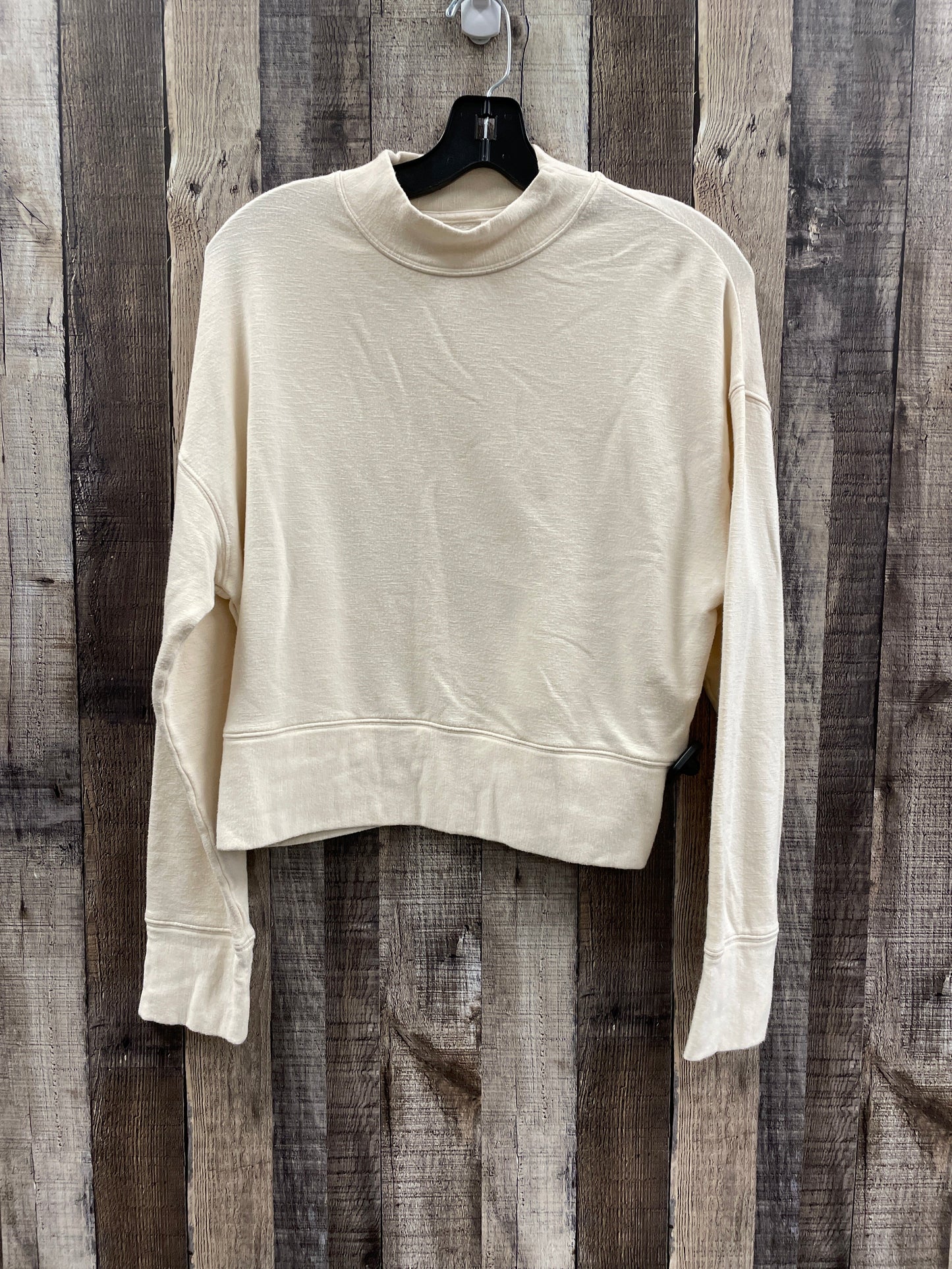 Top Long Sleeve By Fabletics In Cream, Size: S