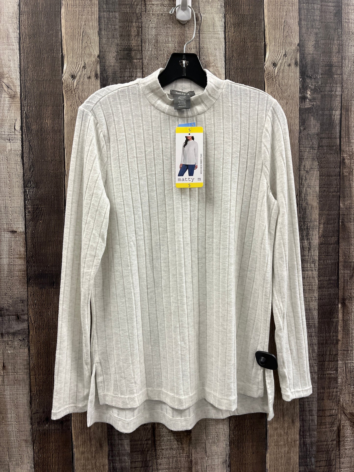 Top Long Sleeve By Matty M In Grey, Size: S