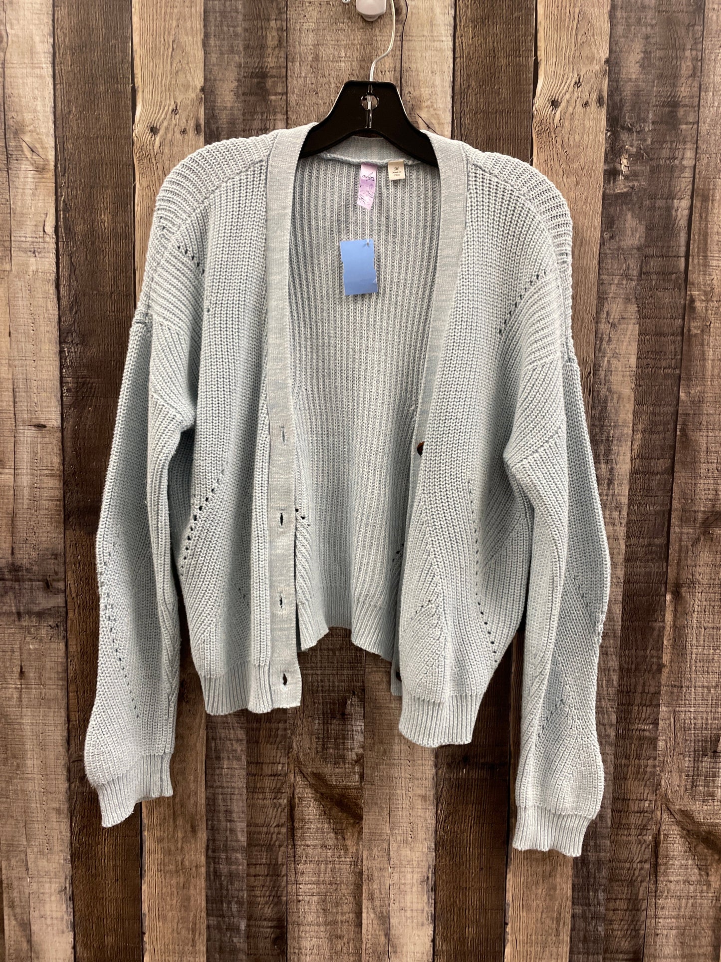 Sweater Cardigan By Alya In Blue, Size: M