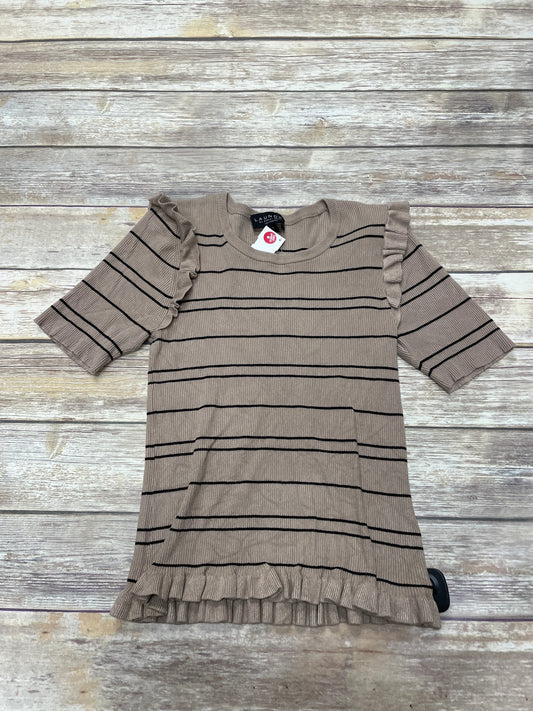 Top Short Sleeve By Laundry In Brown, Size: M