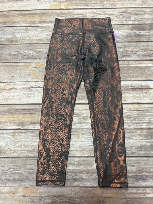 Athletic Leggings By Zyia In Snakeskin Print, Size: S