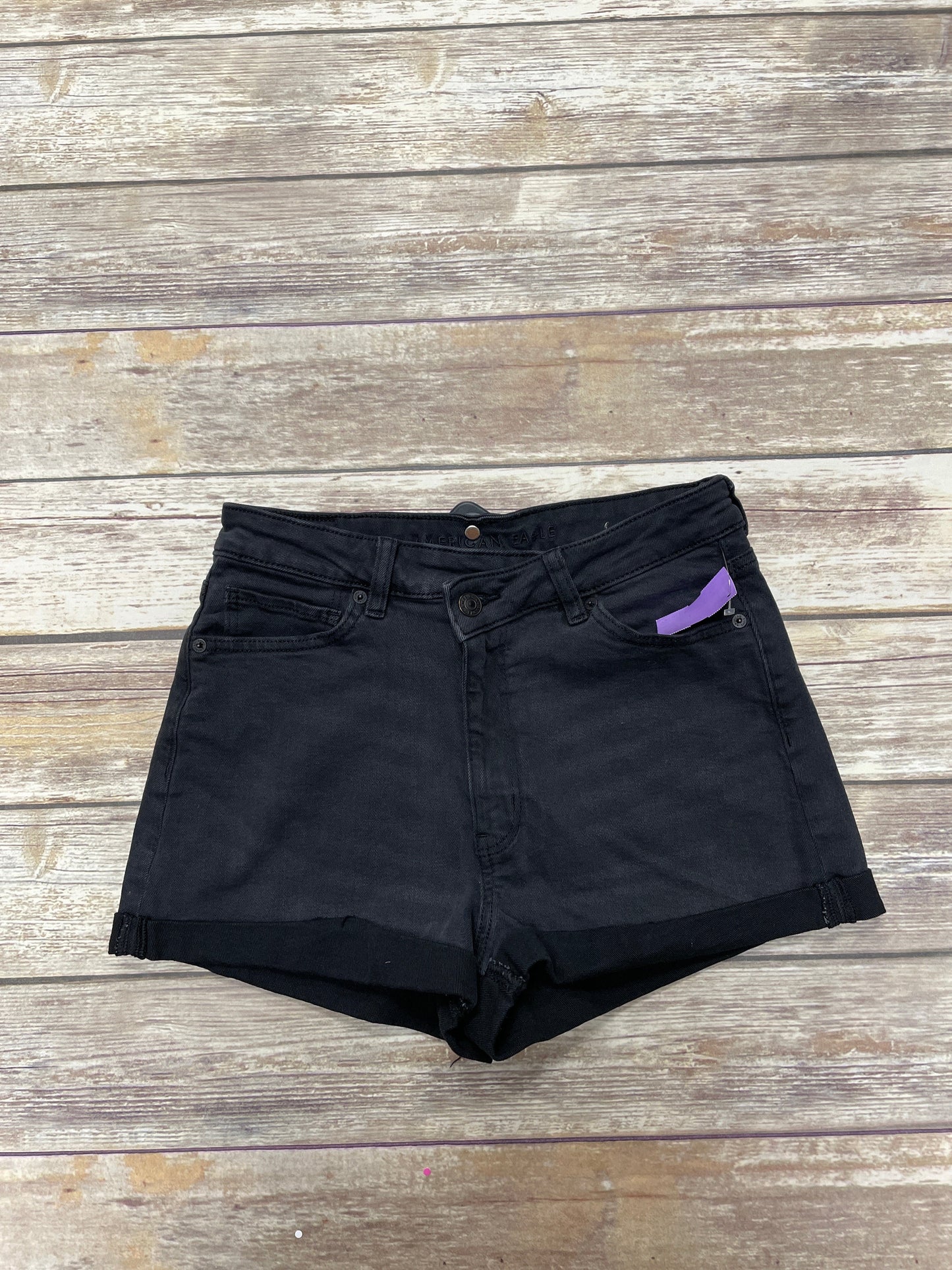 Black Denim Shorts American Eagle, Size 6