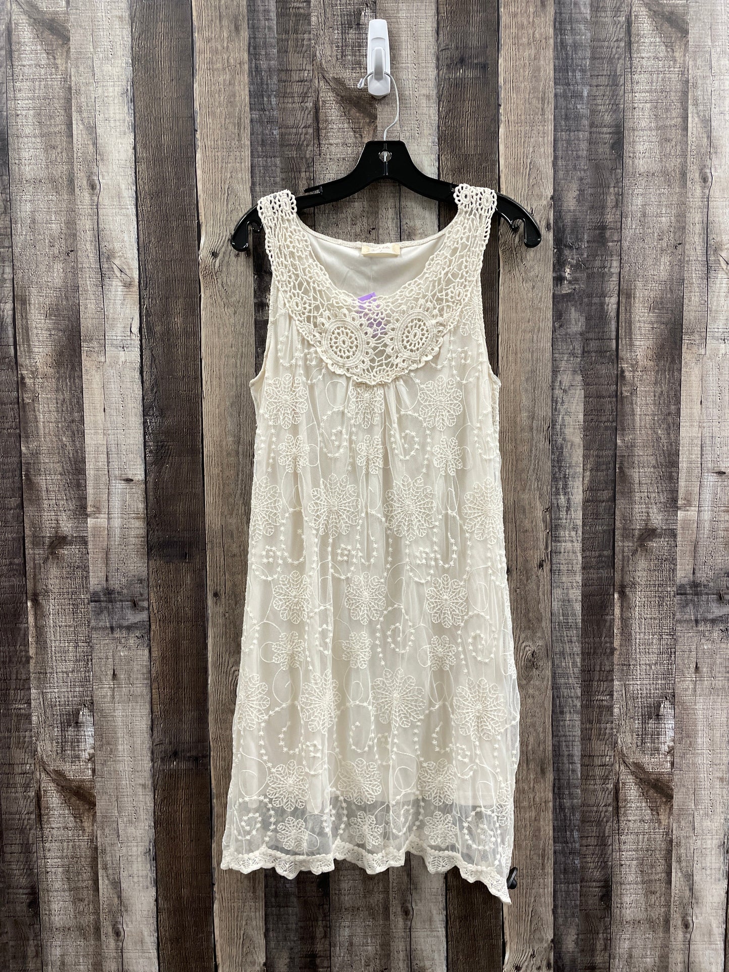 Cream Dress Casual Short Altard State, Size L