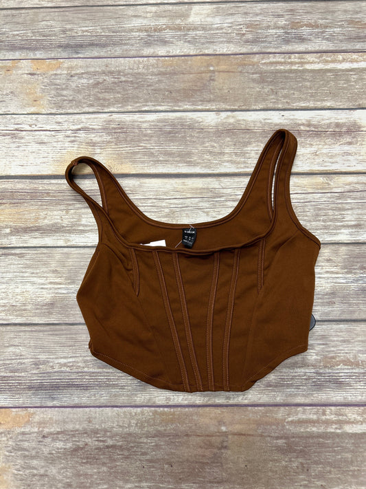 Brown Top Sleeveless Shein, Size S