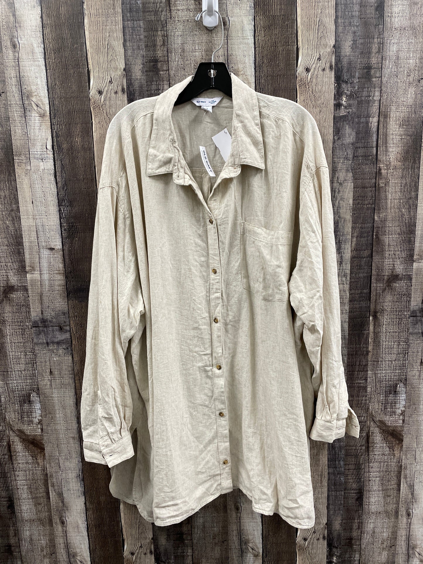 Top Long Sleeve By Old Navy In Beige, Size: 3x