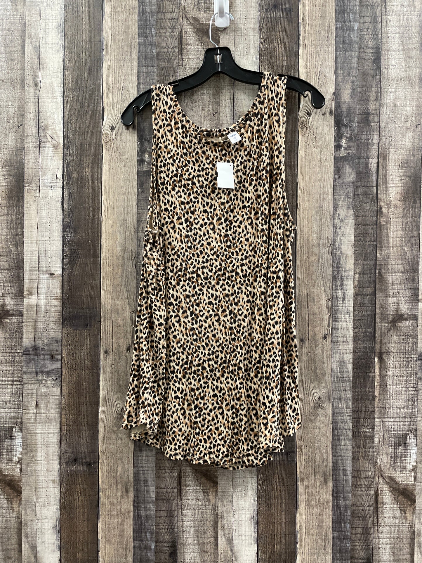 Top Sleeveless By Old Navy In Animal Print, Size: Xl