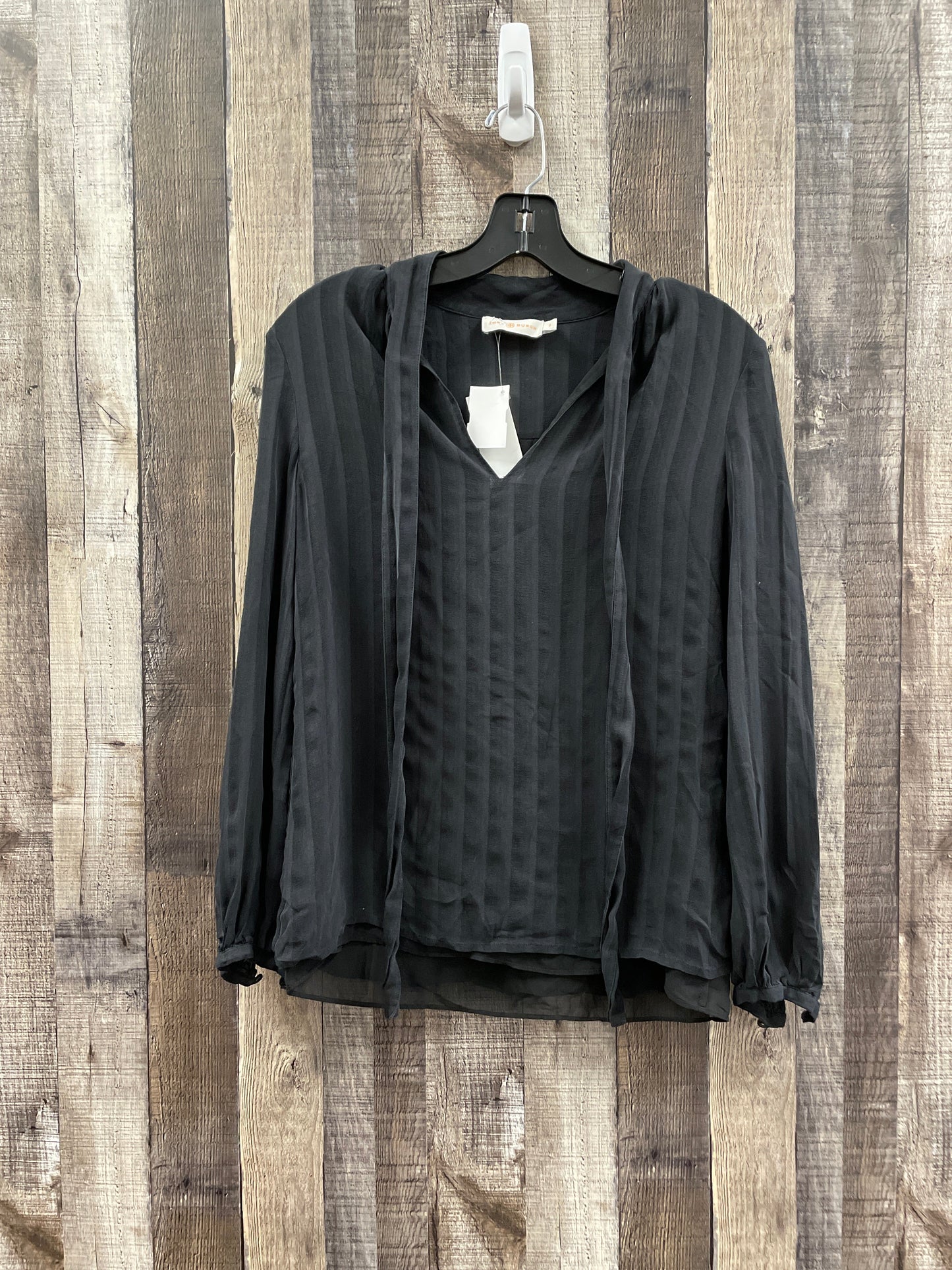 Black Blouse Long Sleeve Tory Burch, Size M