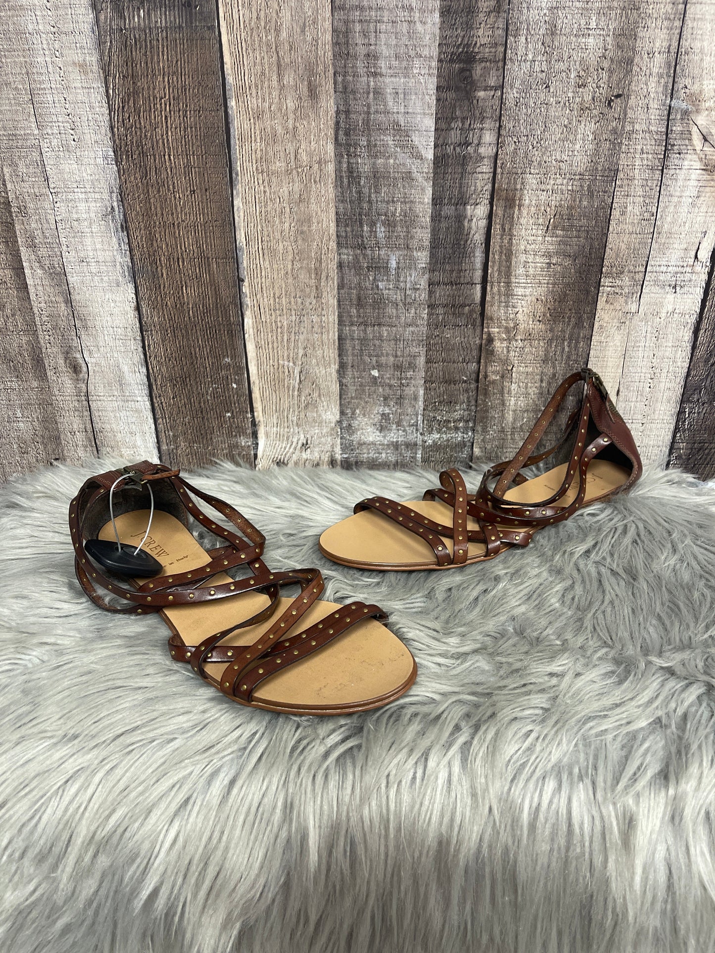 Brown Sandals Flats J. Crew, Size 11