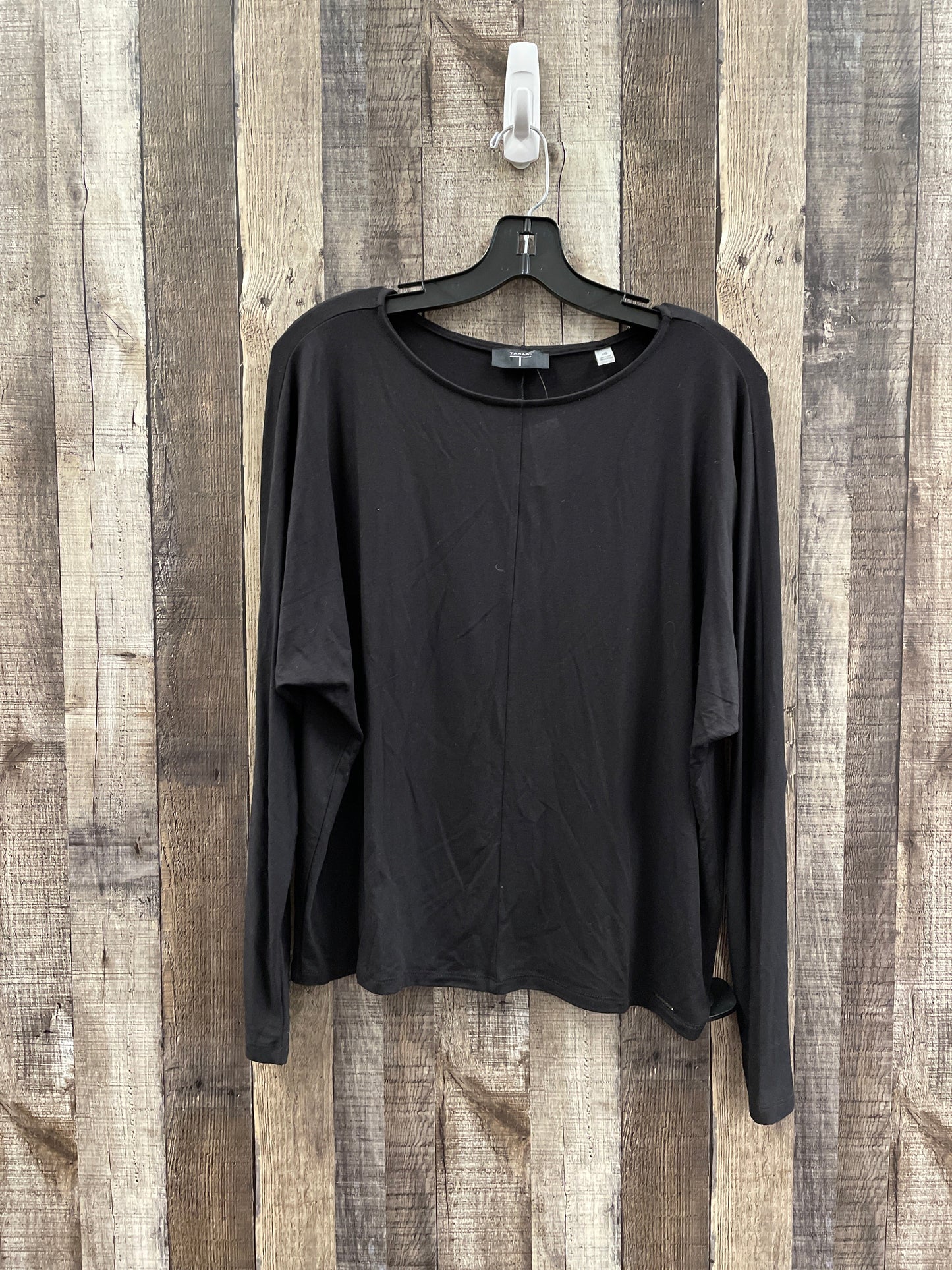 Top Long Sleeve By Tahari By Arthur Levine In Black, Size: L