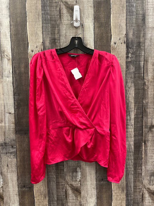 Top Long Sleeve By Express In Pink, Size: M