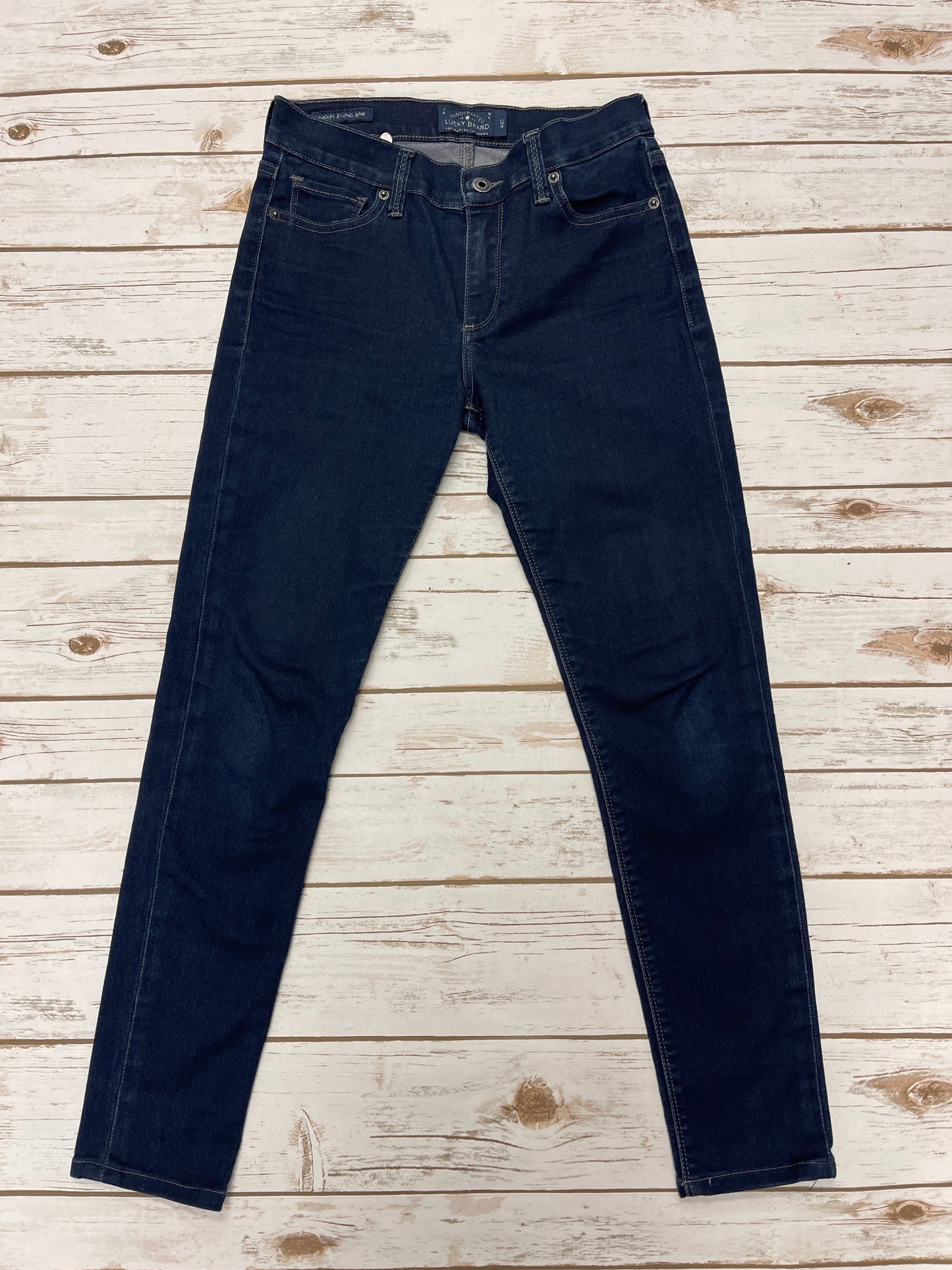 Jeans Skinny By Lucky Brand In Blue Denim, Size: 4