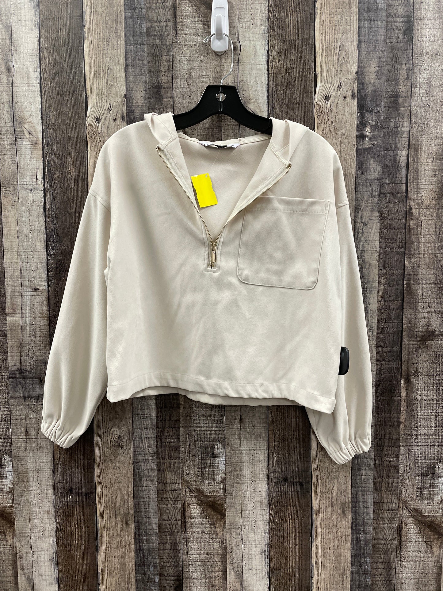 Top Long Sleeve By Zara In Cream, Size: Xs