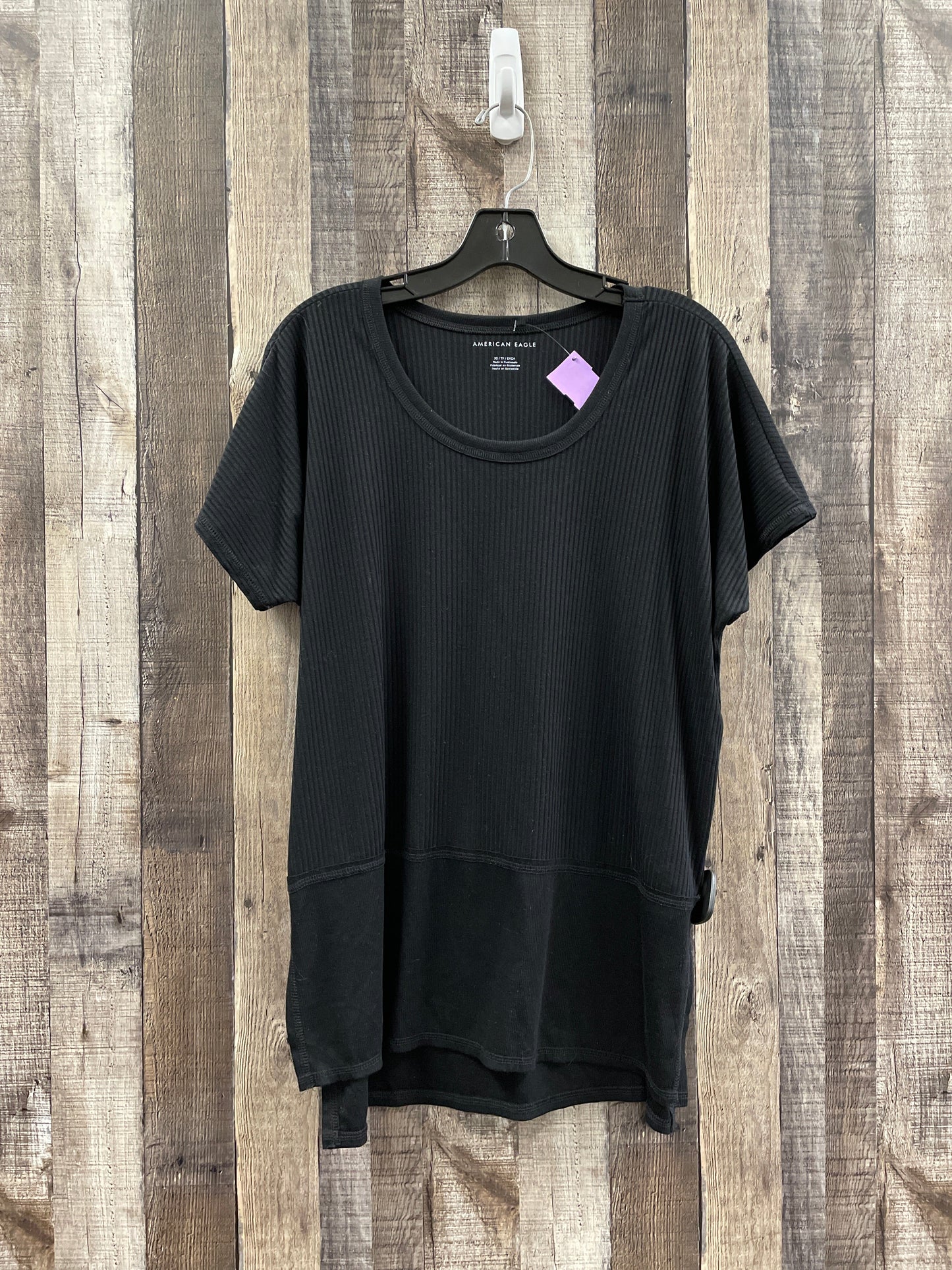 Black Tunic Short Sleeve American Eagle, Size Xs