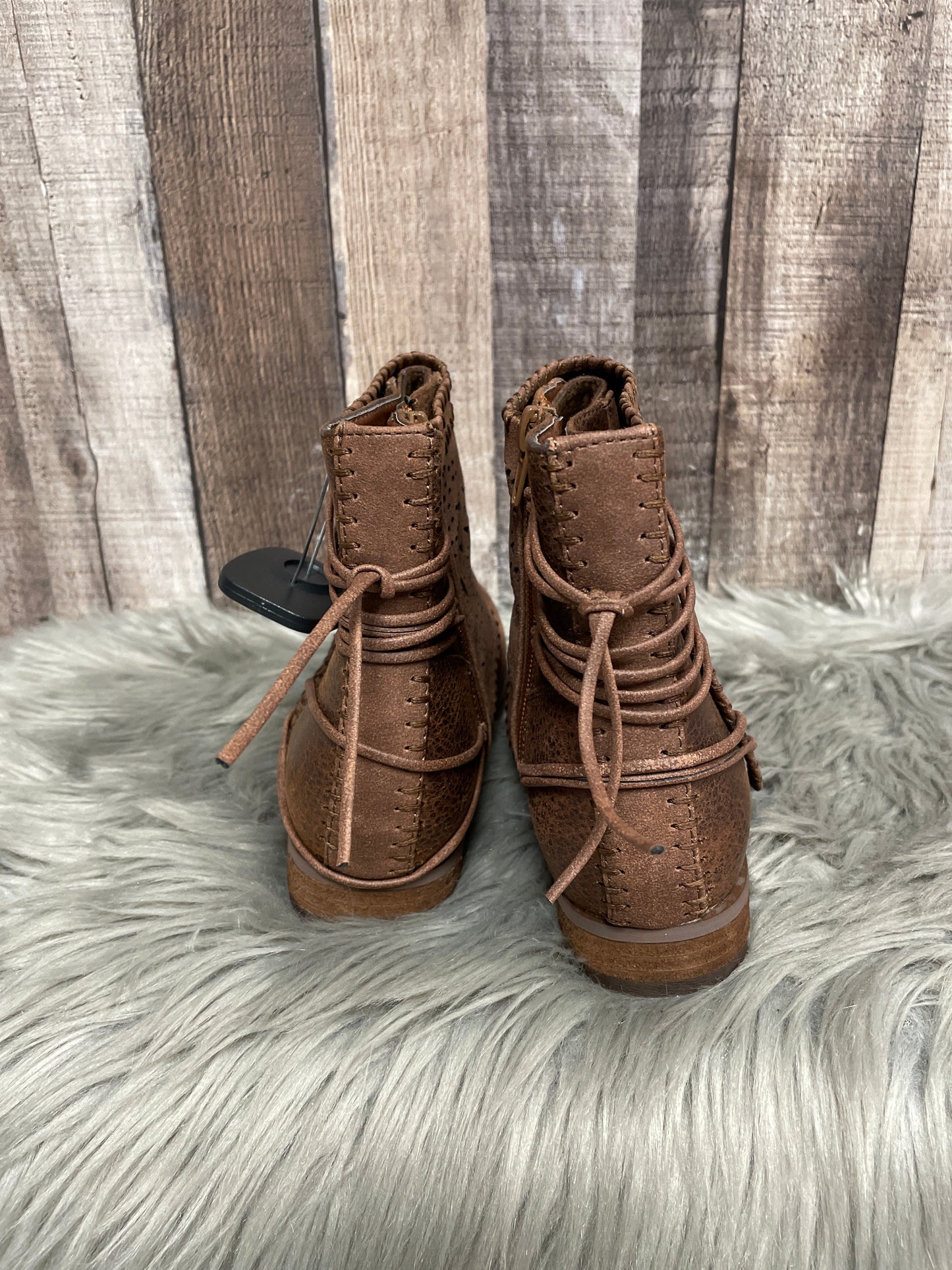 Brown Boots Ankle Heels Not Rated, Size 6.5