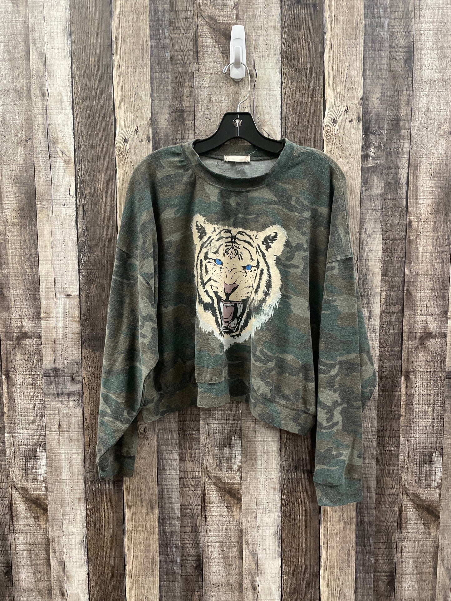 Top Long Sleeve By Altard State In Camouflage Print, Size: M