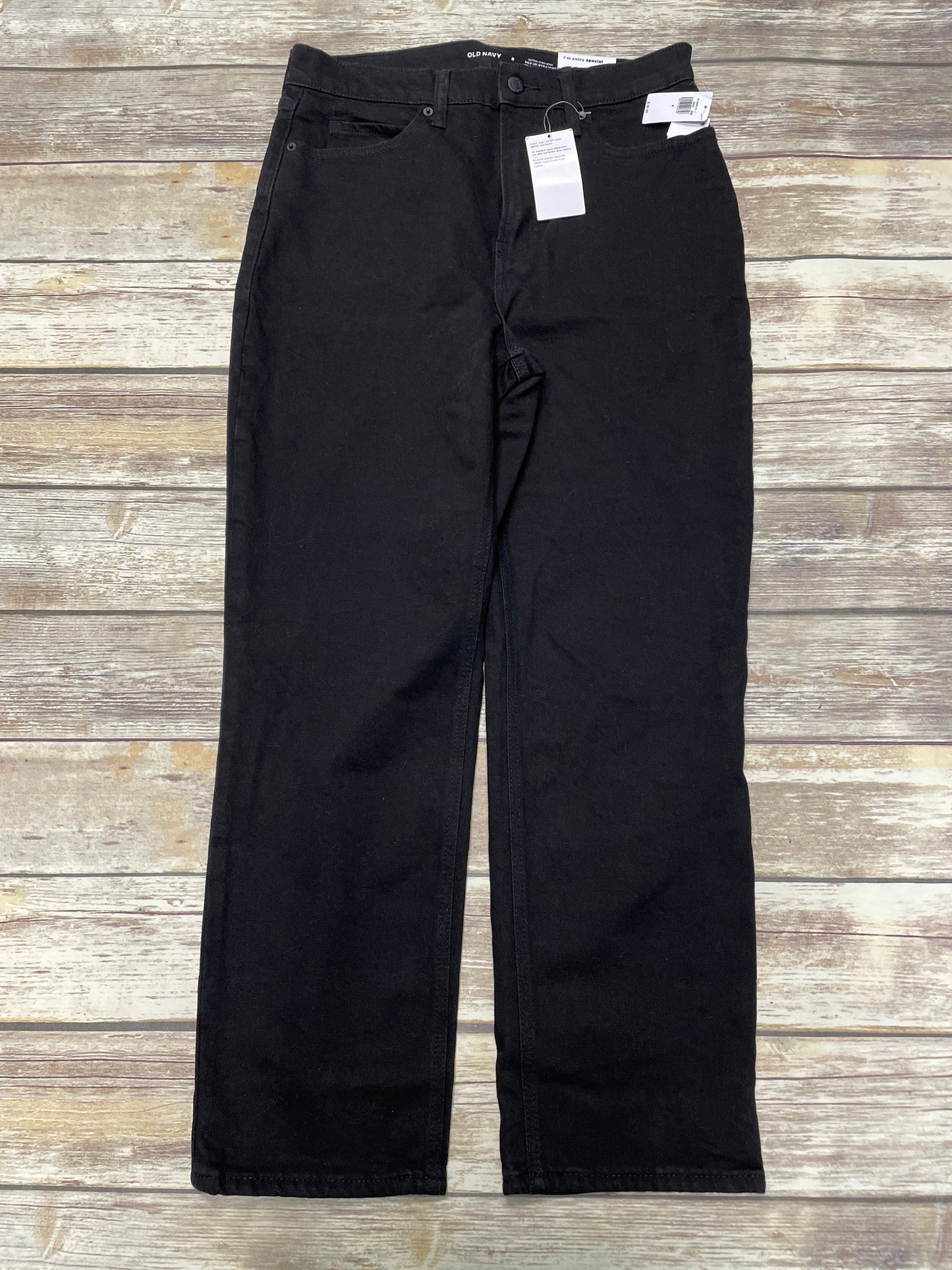 Jeans Straight By Old Navy In Black, Size: 8