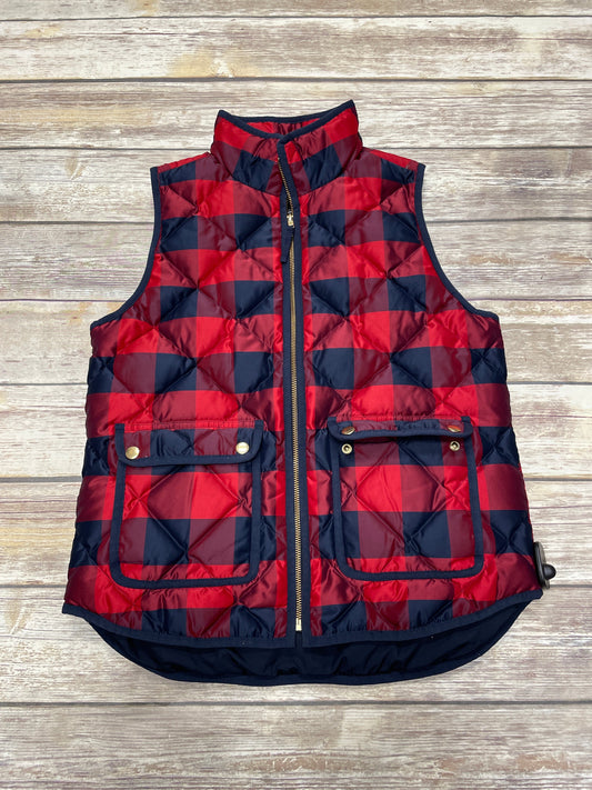 Vest Puffer & Quilted By J. Crew In Blue & Red, Size: S