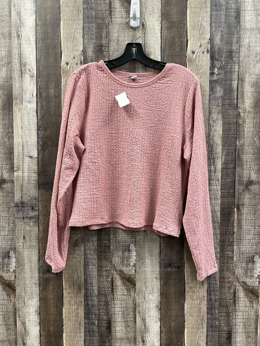 Top Long Sleeve By Old Navy In Pink, Size: Xl