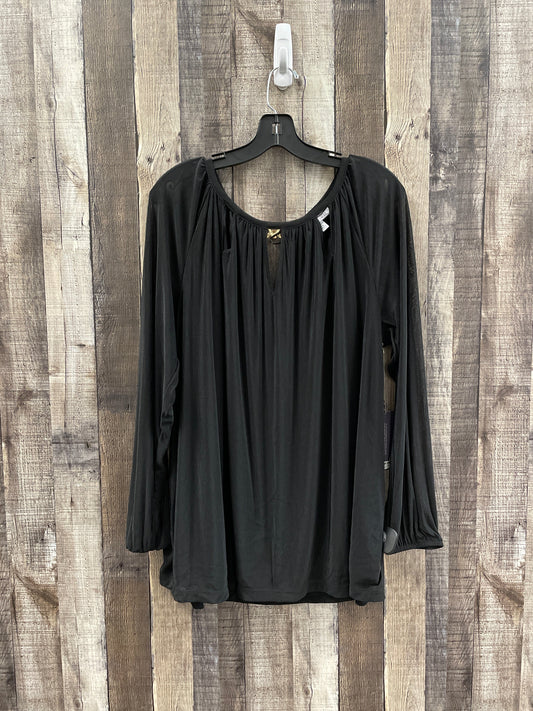 Top Long Sleeve By Jennifer Lopez In Black, Size: 1x