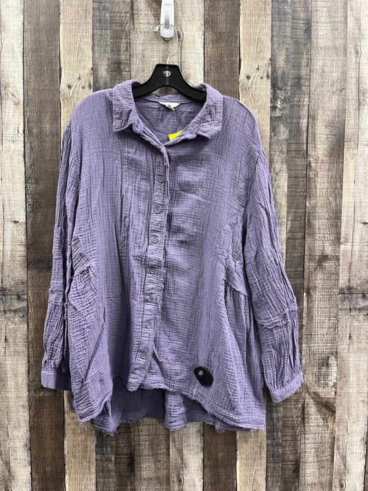 Top Long Sleeve By Cato In Purple, Size: Xl