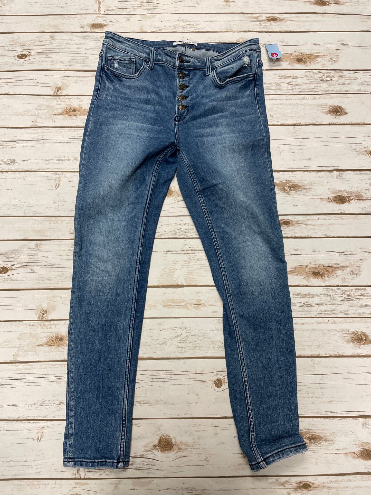 Jeans Skinny By Flying Monkey In Blue Denim, Size: 10