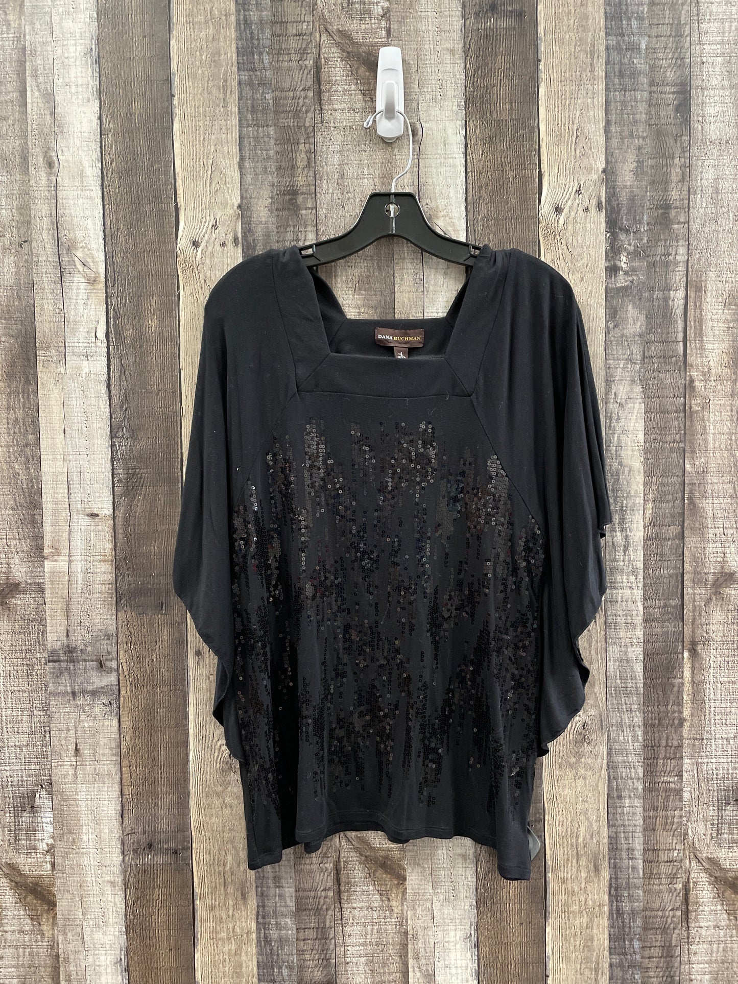 Top Short Sleeve By Dana Buchman In Black, Size: S