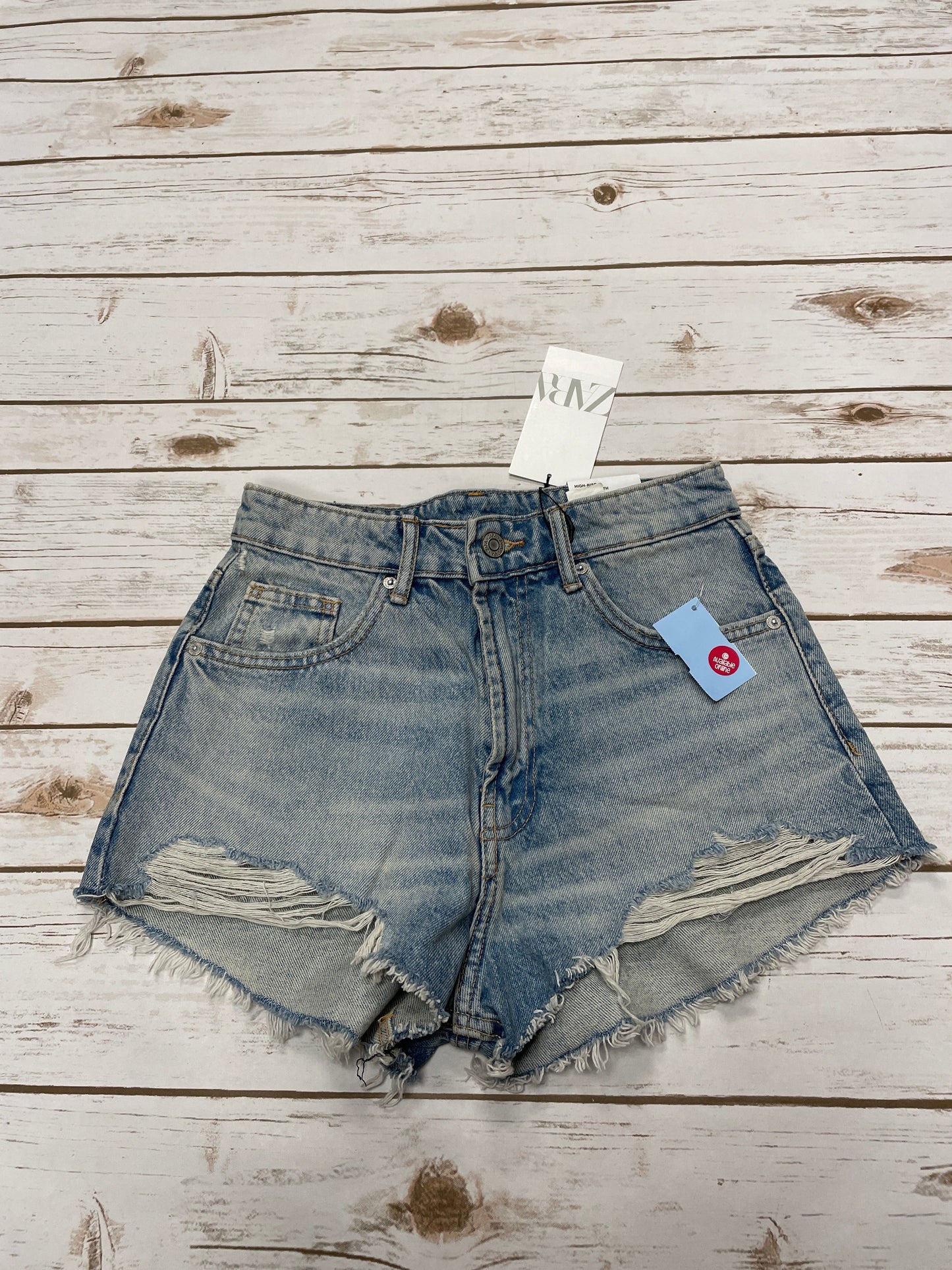 Shorts By Zara In Blue Denim, Size: 4