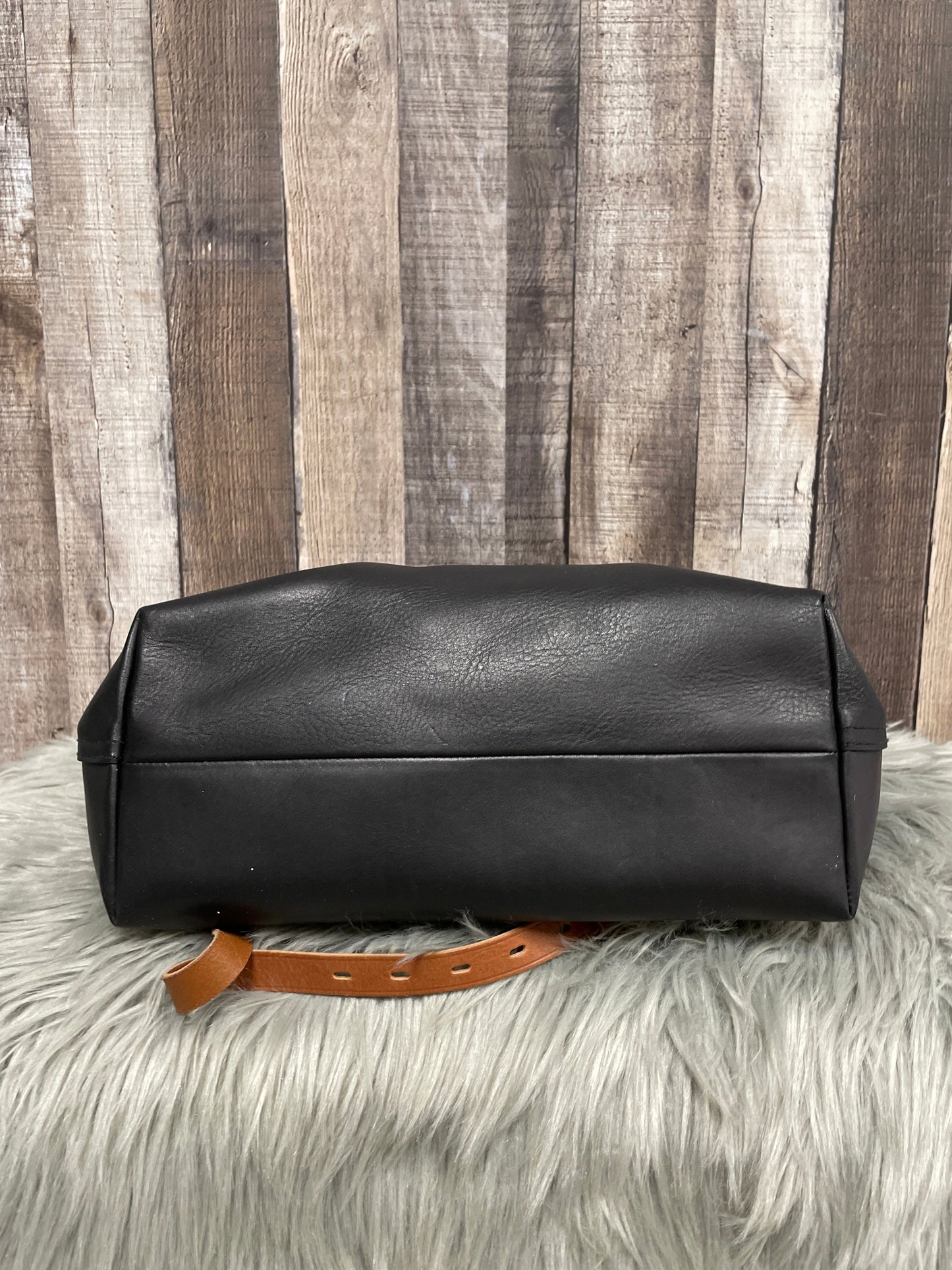 Handbag Leather By Madewell, Size: Large