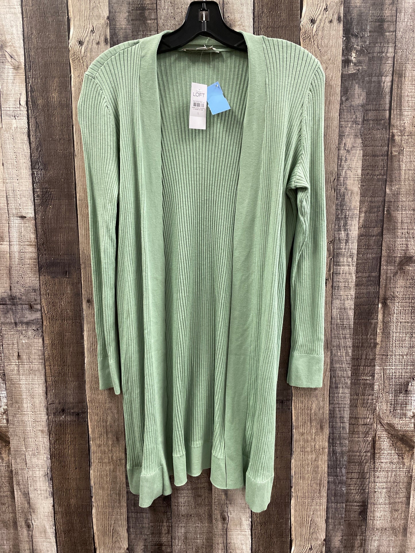 Sweater Cardigan By Loft In Green, Size: S