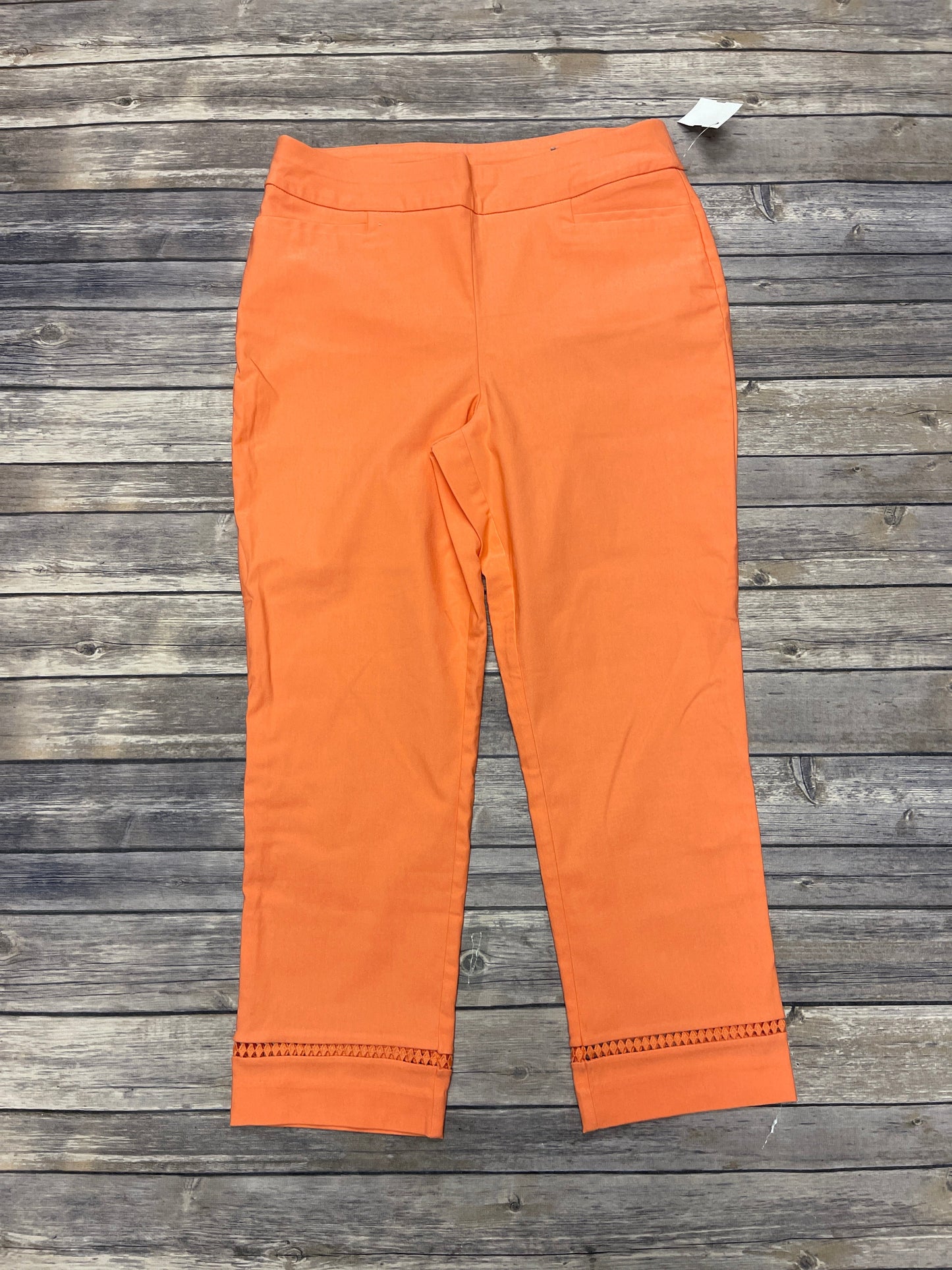 Pants Cropped By Chicos In Orange, Size: 8