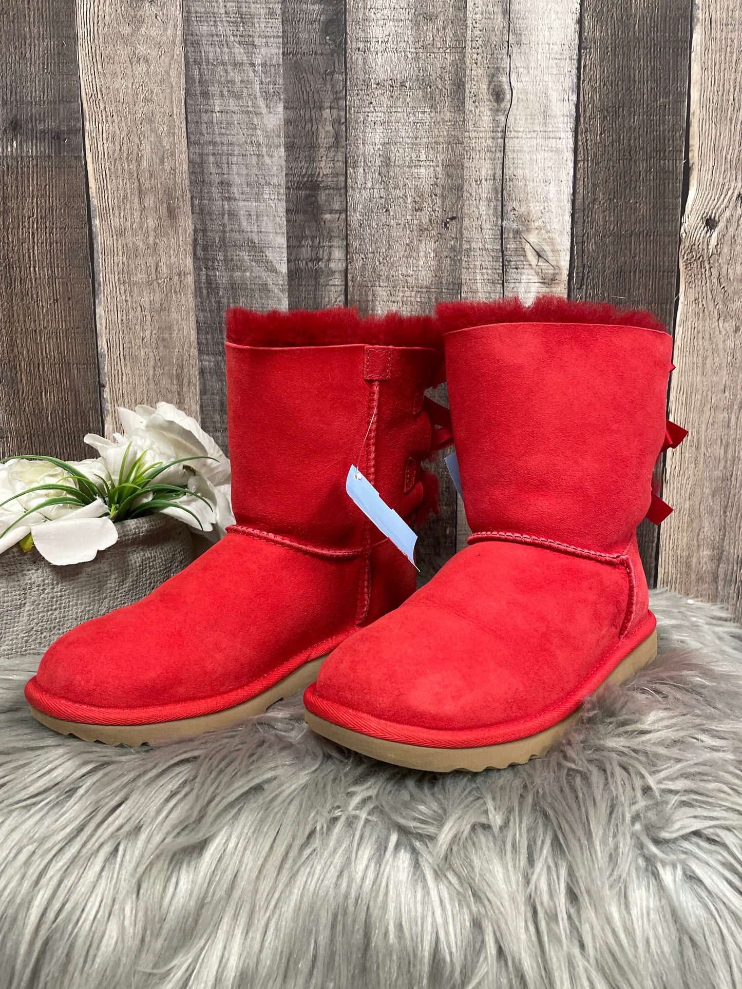 Boots Designer By Ugg In Red, Size: