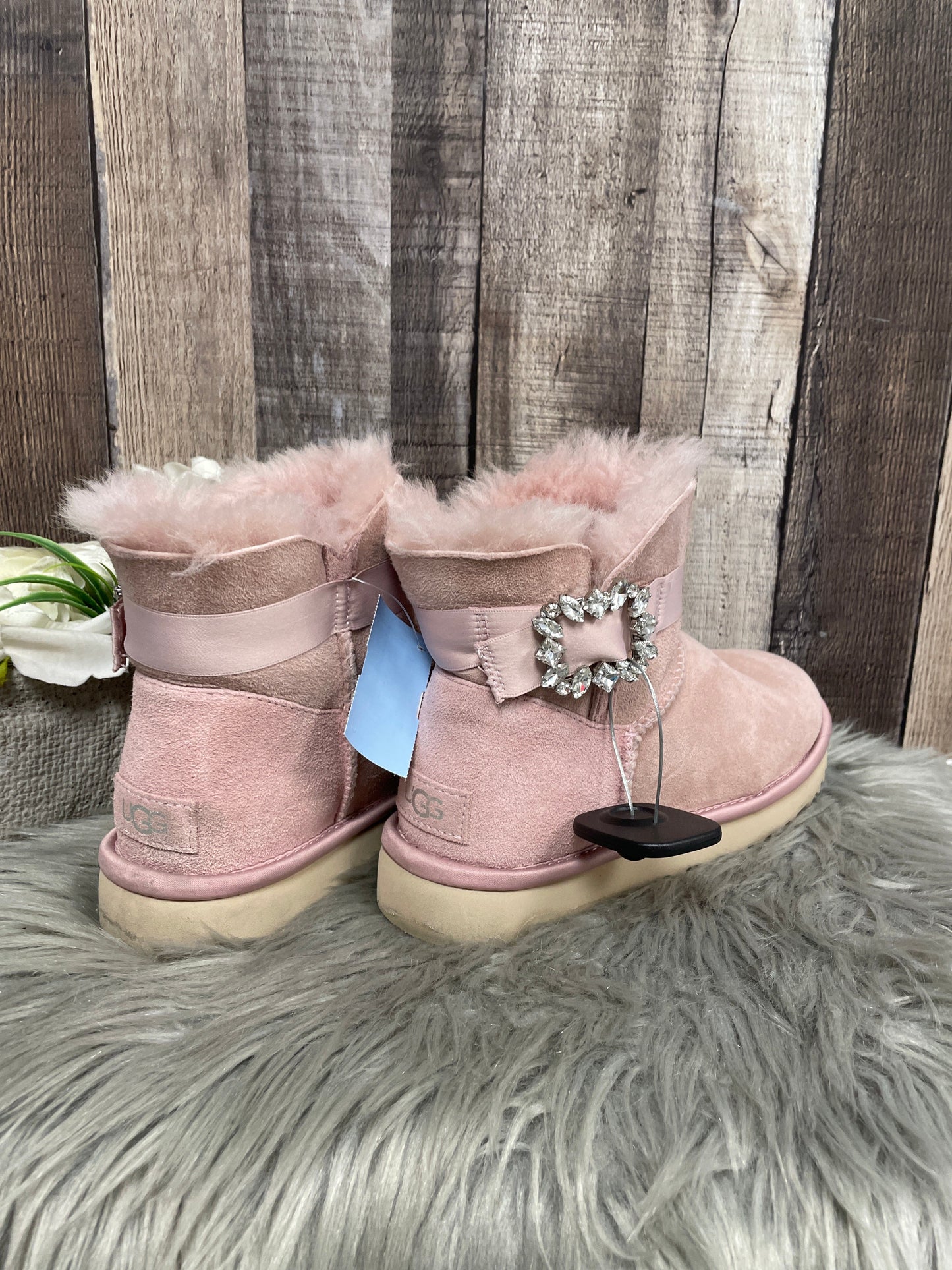 Boots Designer By Ugg In Pink, Size: 6