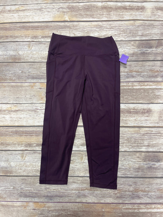 Athletic Leggings By Zyia In Purple, Size: L