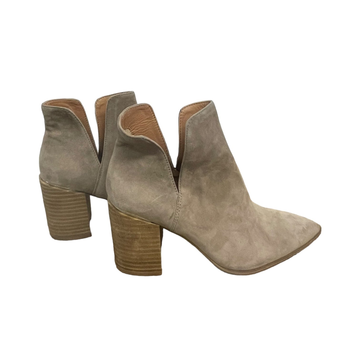 Boots Ankle Heels By Steve Madden In Taupe, Size: 8.5