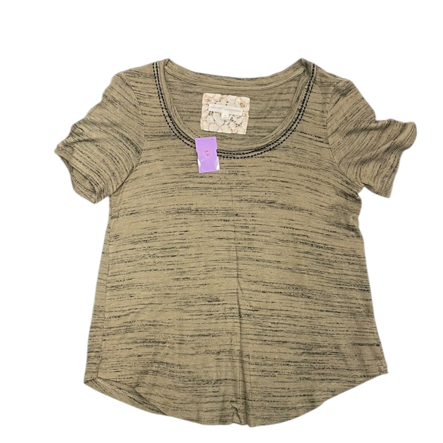 Top Short Sleeve By Anthropologie In Green, Size: Xs