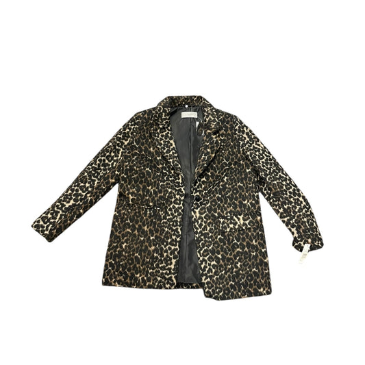 Coat Faux Fur & Sherpa By T Tahari In Animal Print, Size: L