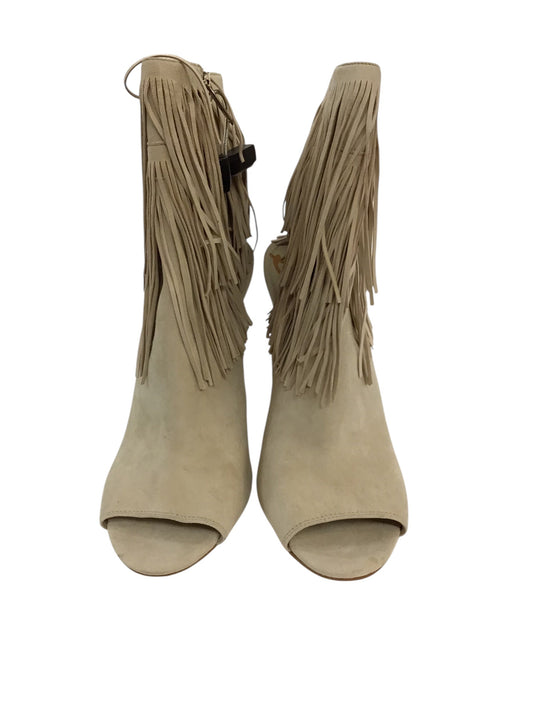 Boots Ankle Heels By Sam Edelman In Cream, Size: 10.5