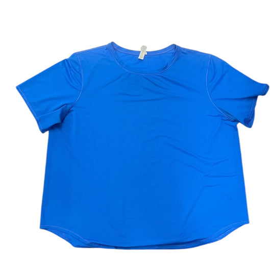 Athletic Top Short Sleeve By Lululemon In Blue, Size: 16