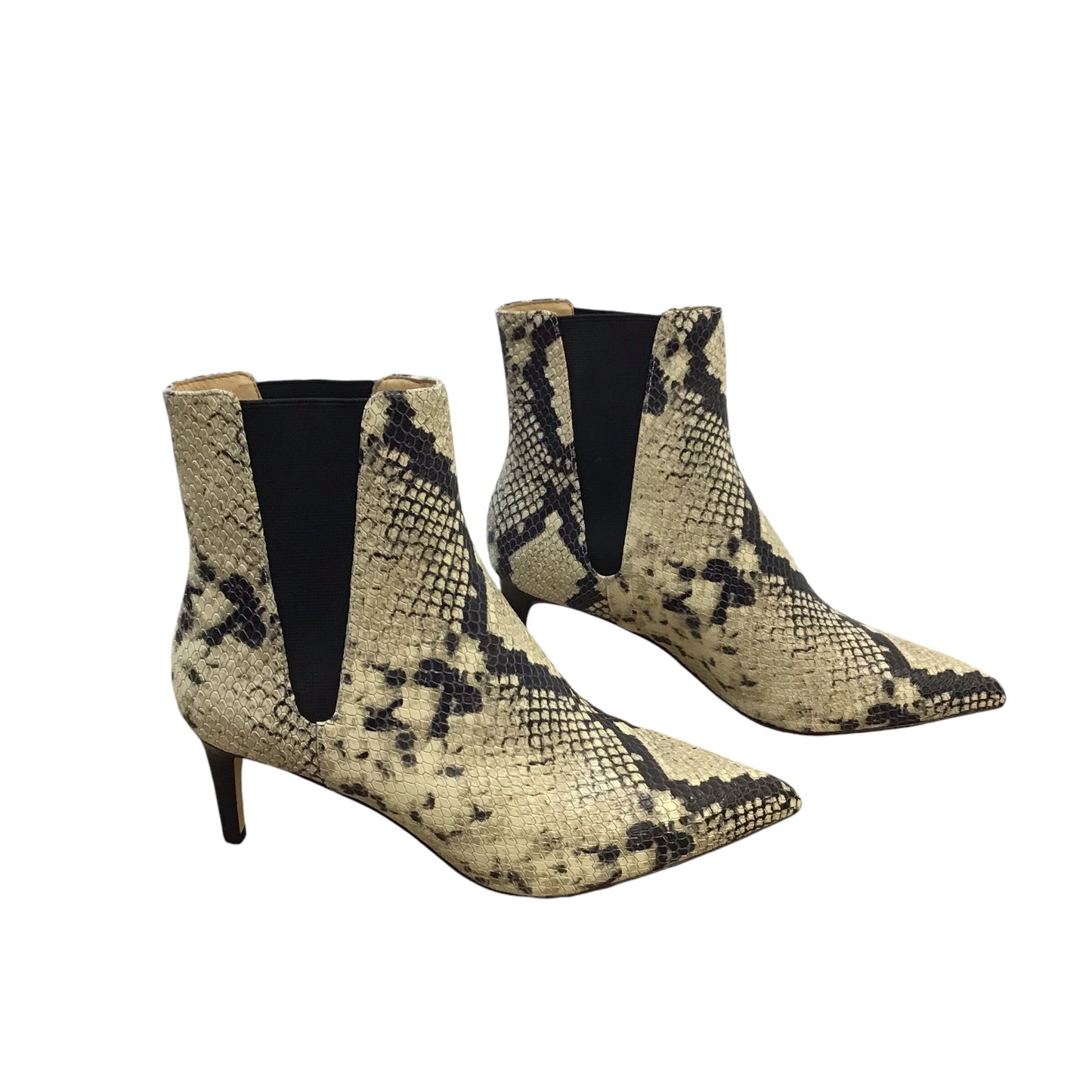 Boots Ankle Heels By Joie In Snakeskin Print, Size: 7.5